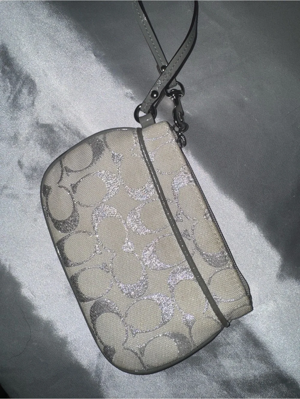 Coach Silver Wristlet